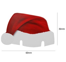 4 Adet Noel Baba Şapkası Model Bardak Süsü