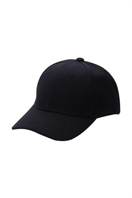 Toptan Siyah Spor Şapka Unisex Arkası Cırtlı Ayarlanabilir
